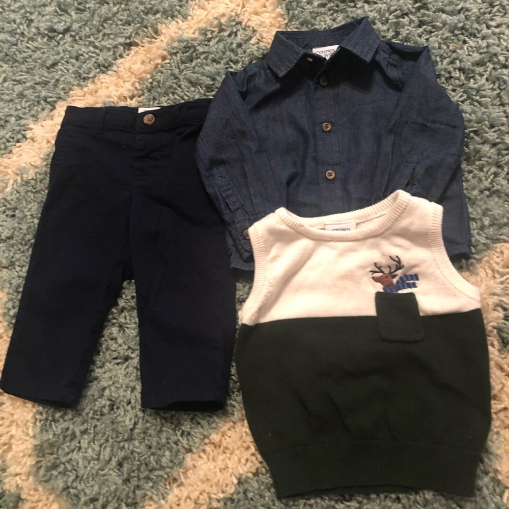 Crown & Ivy Boy 3pc set-6/9 month